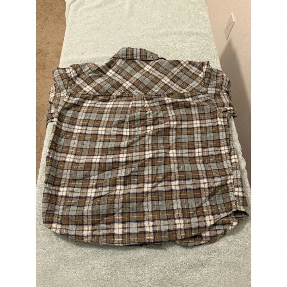 Alpine Design Wadi Hike Flannel Shirt Womens S Brown Plaid Button Up NWT Outdoor - Picture 5 of 6